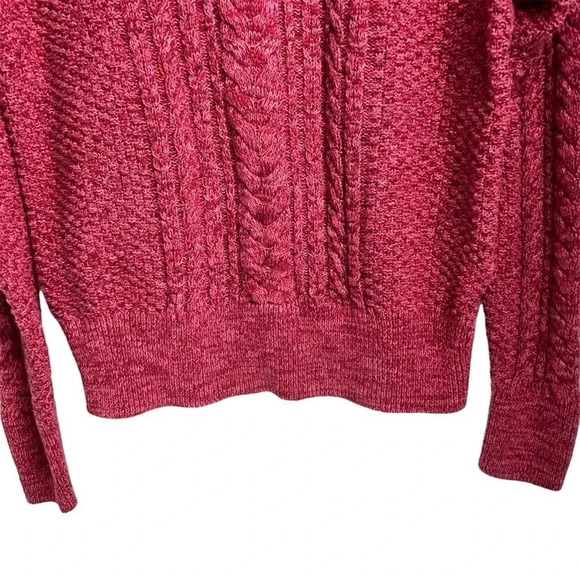 GAP Women's Pink Cable Knit Pullover Sweater Size M Casual Fall - Picture 7 of 13